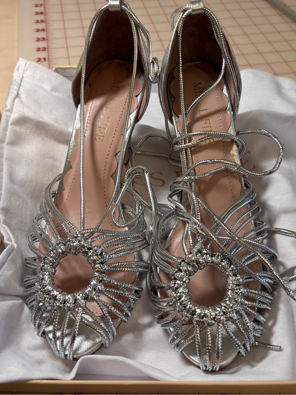 Miss L Fire Paloma Sandals in Silver